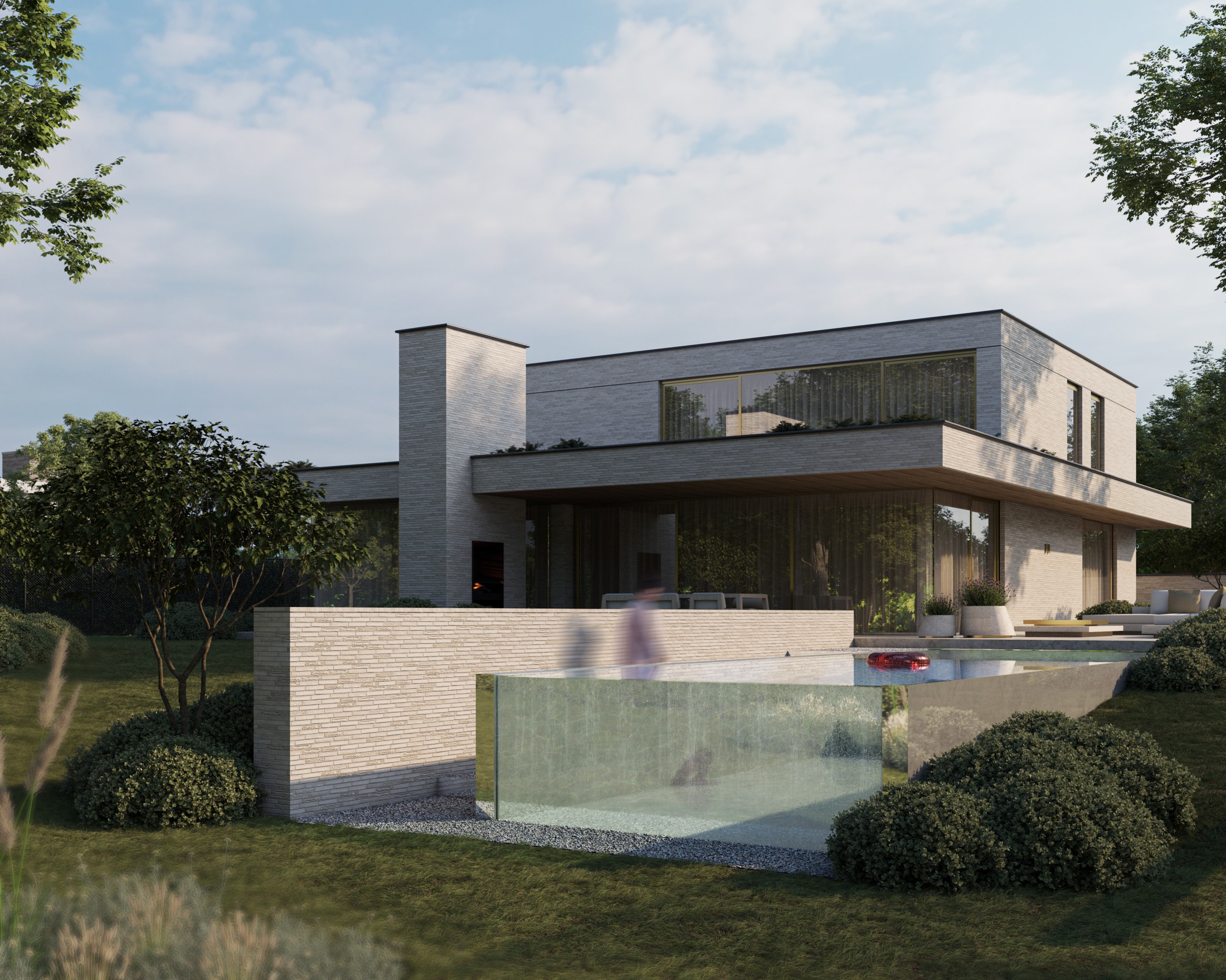 Afgelijnde nieuwbouwwoning